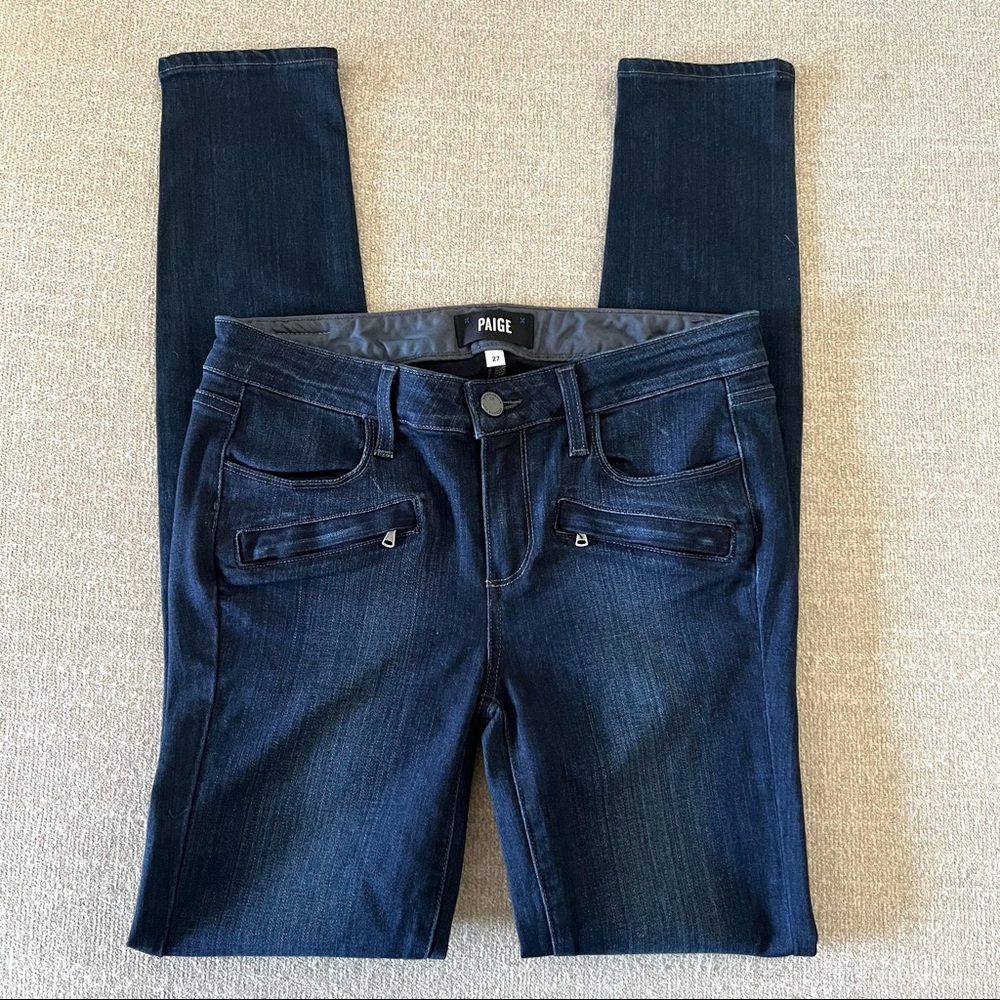 Y2K PAIGE Harlem Ultra Skinny Quilted “Monica” Jeans Size 27